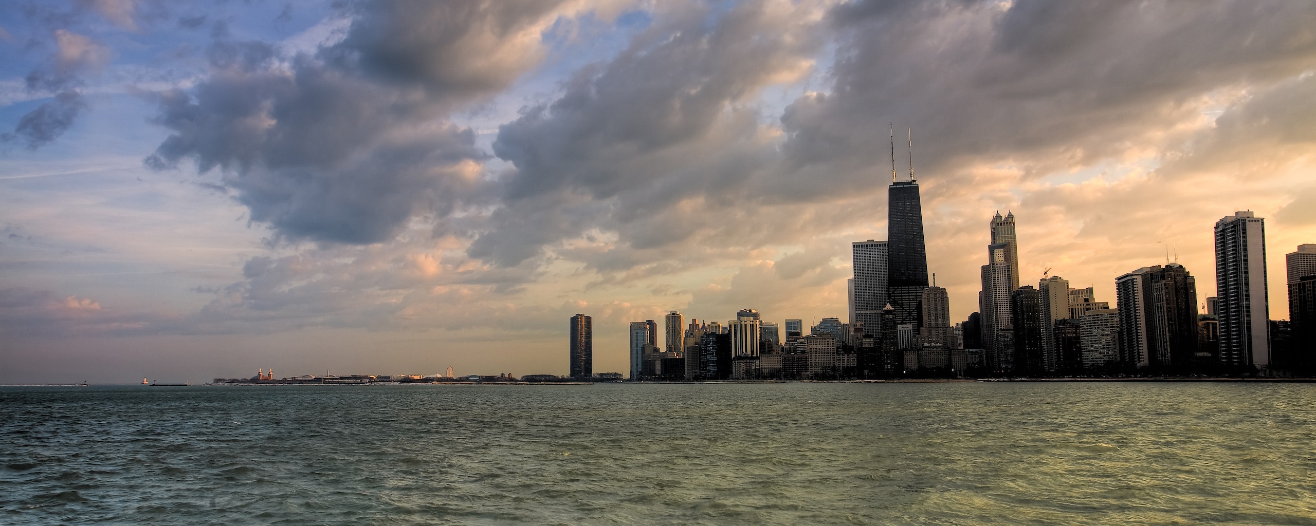 Вид на Чикаго обои