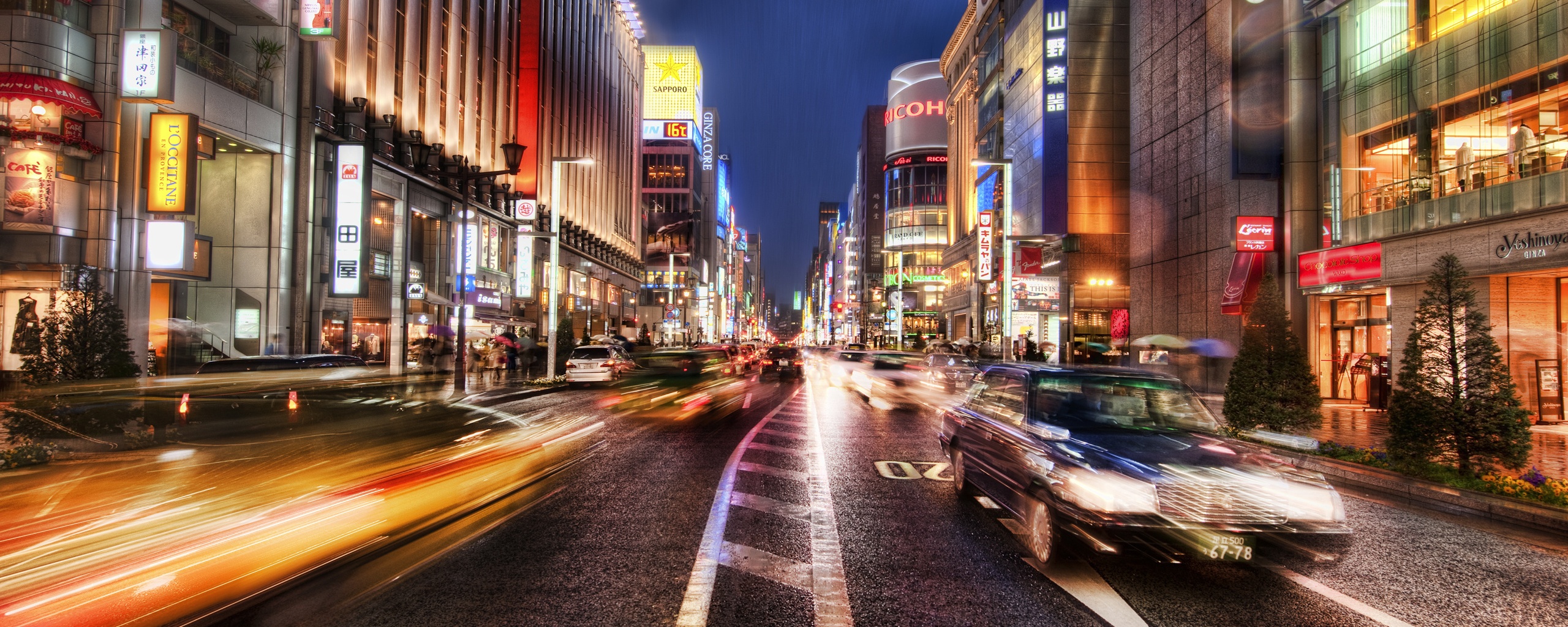 Ночное движение обои