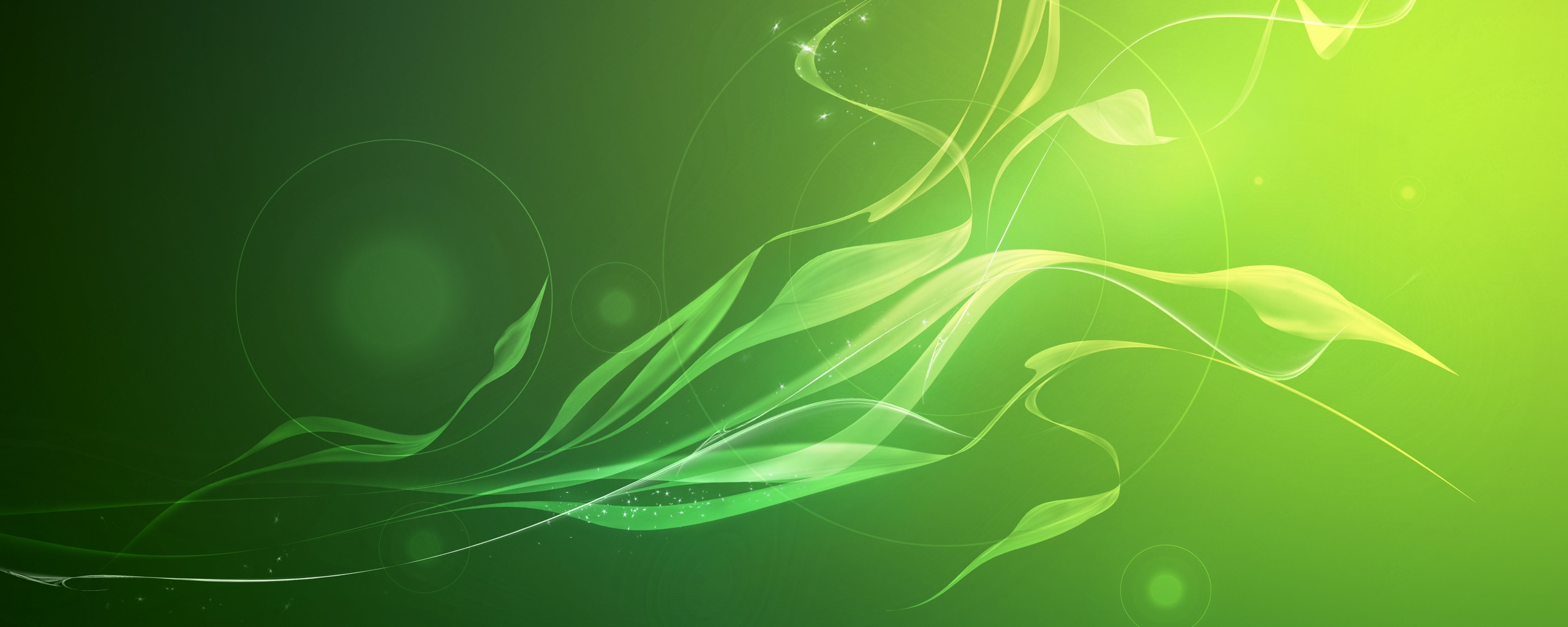 Зеленые абстрактные лепестки обои