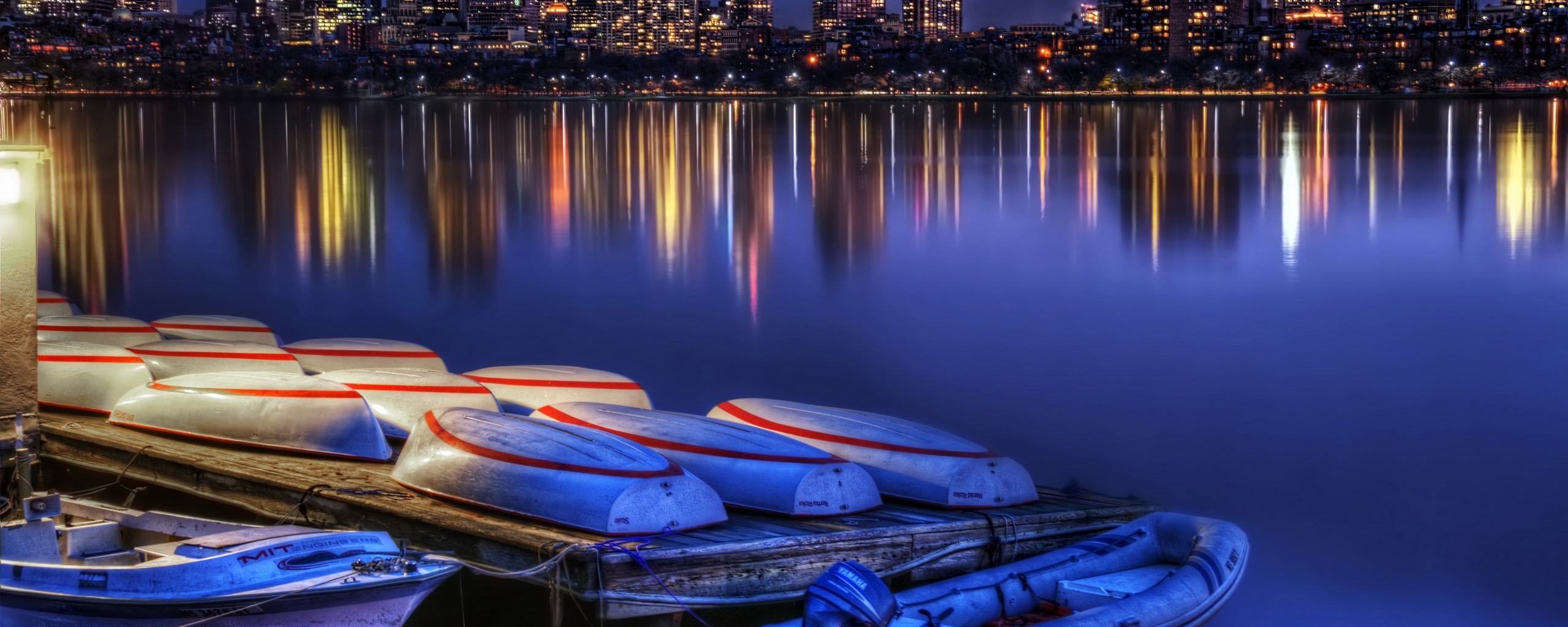 Ночной Бостон обои