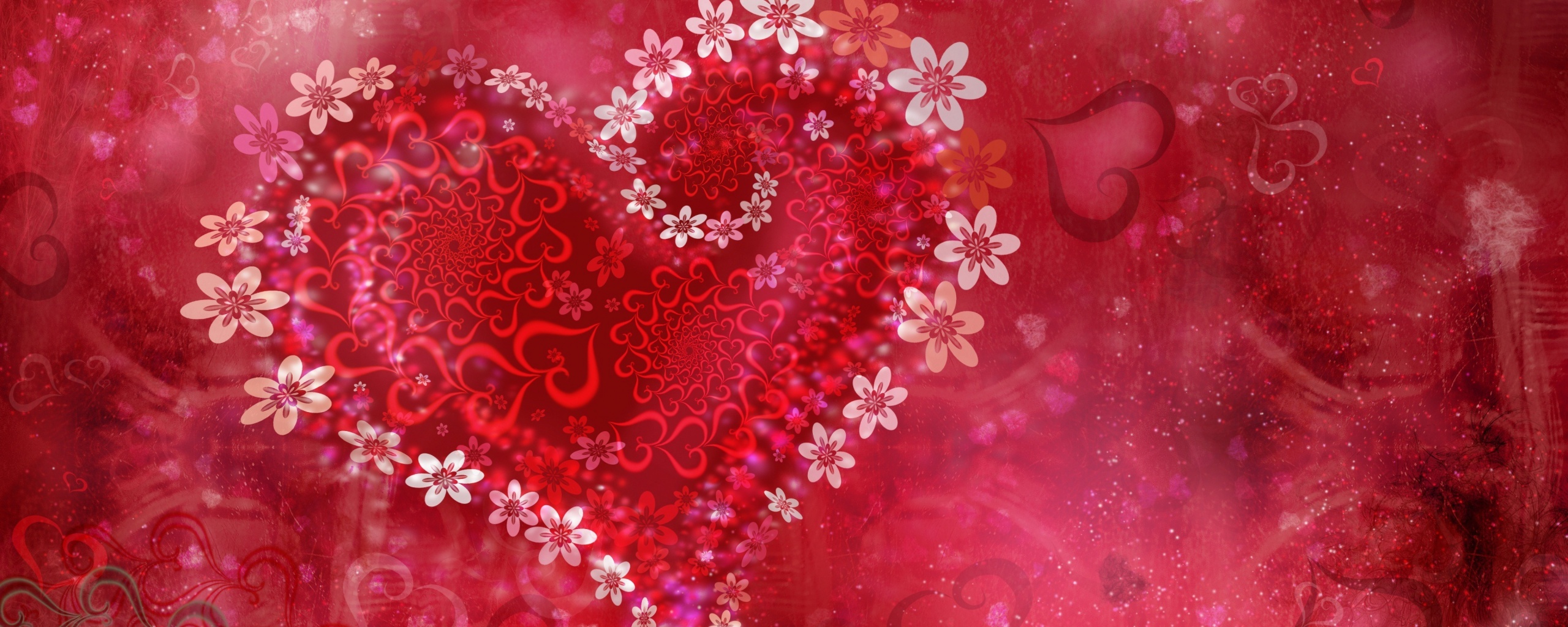 Цветочное сердце обои