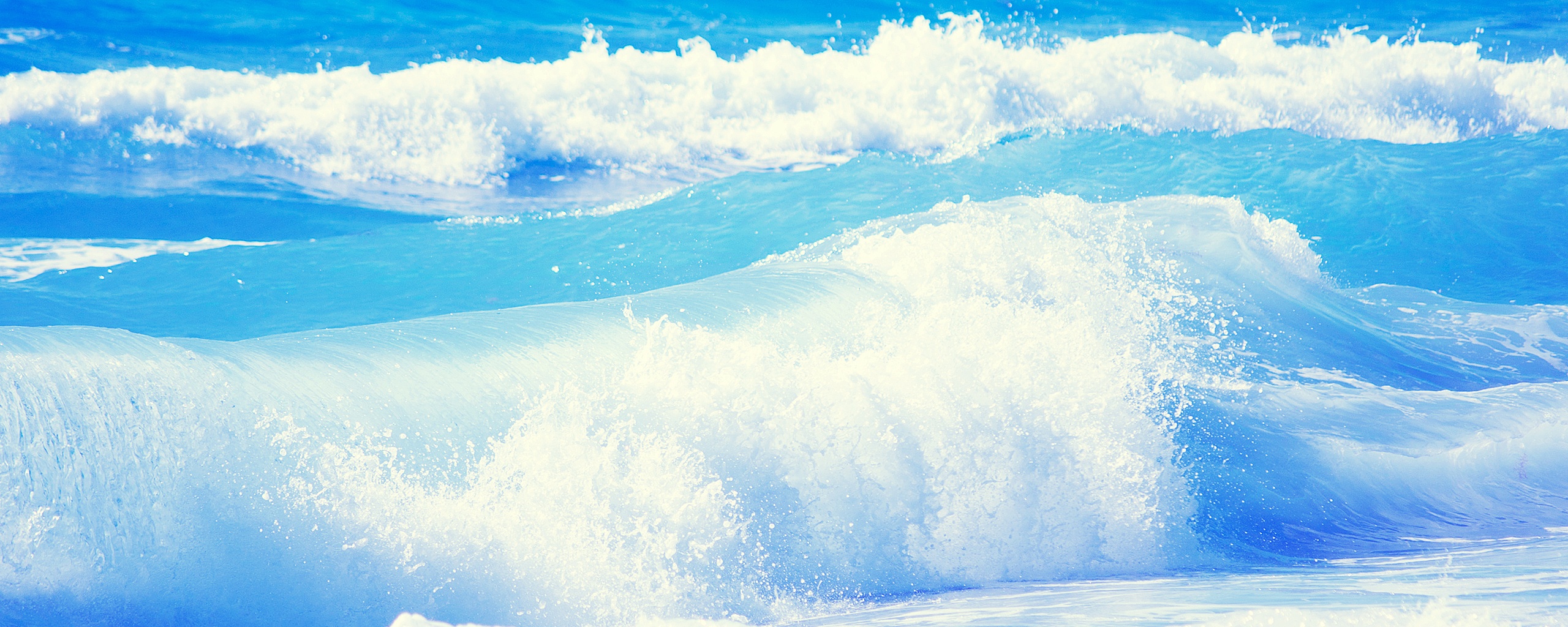 Голубые волны обои