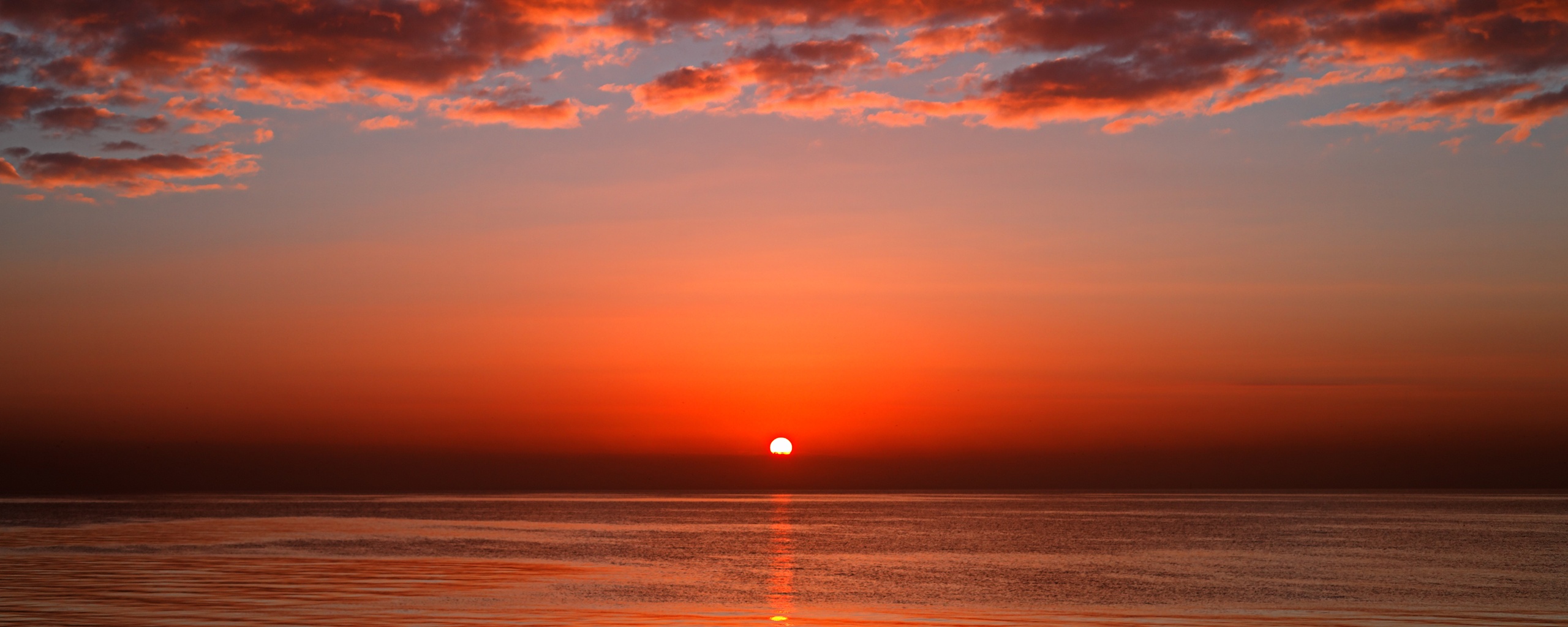 Багровый закат обои