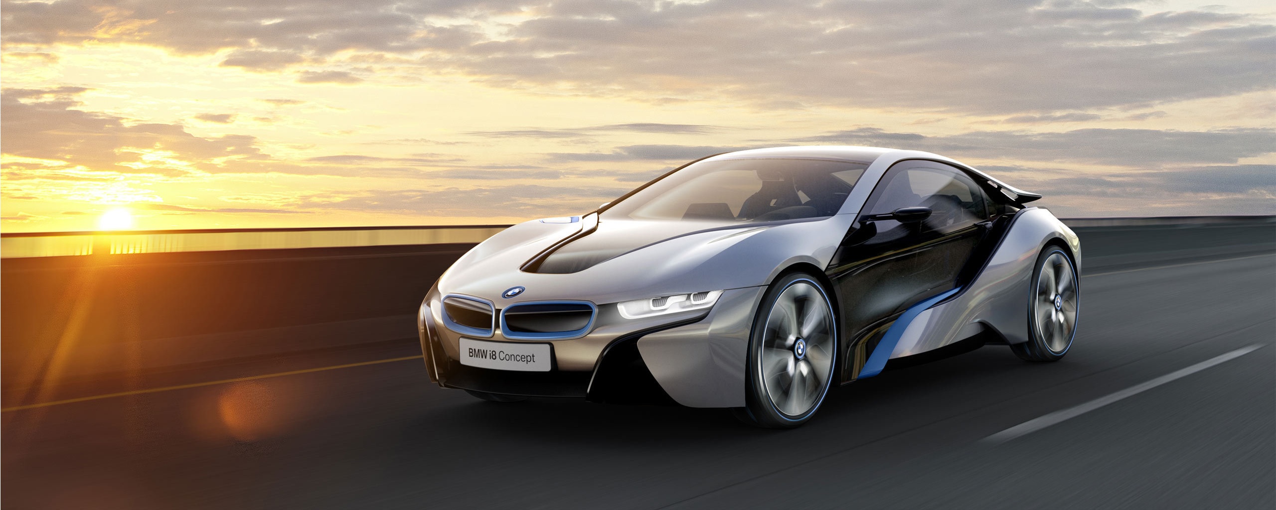 Концепт БМВ на дороге обои