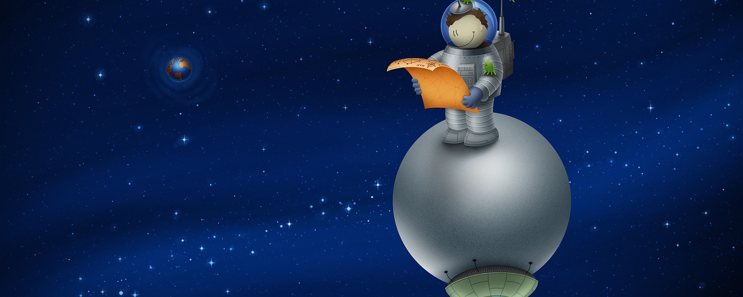 Космонват на луне обои