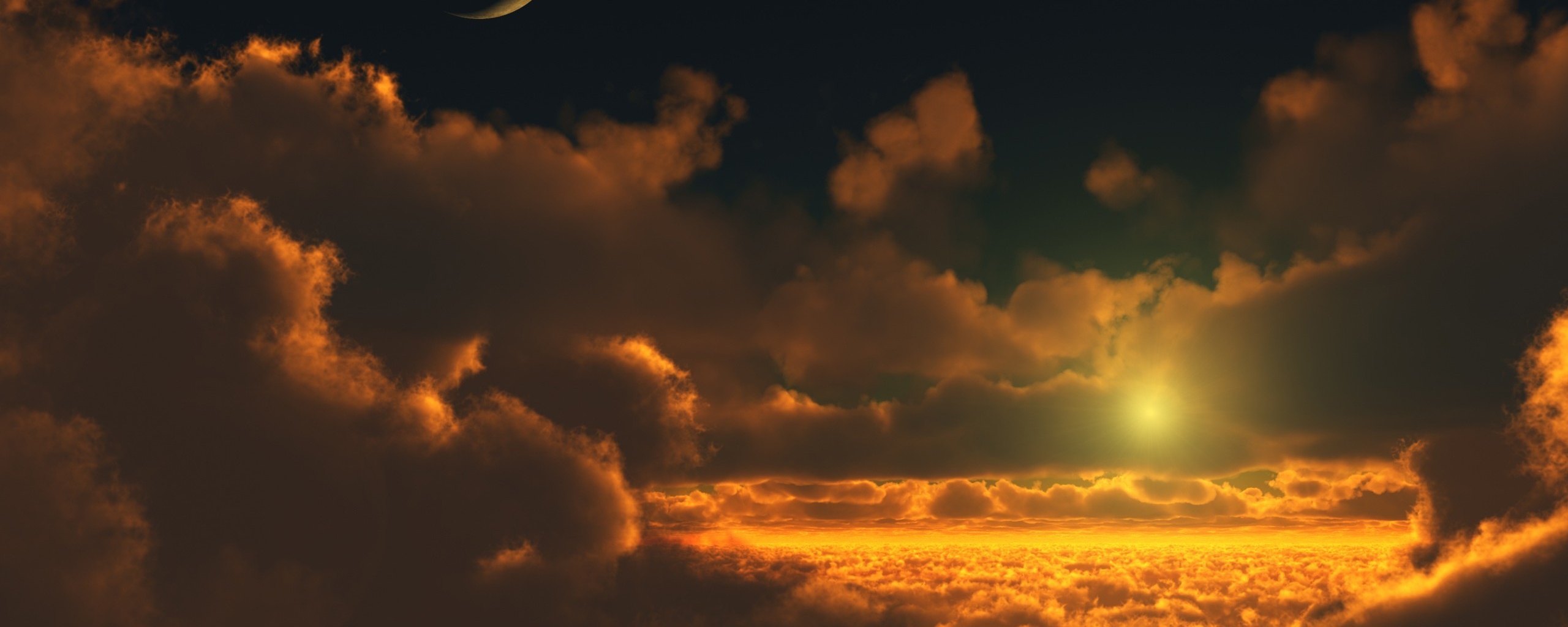 Над облаками обои