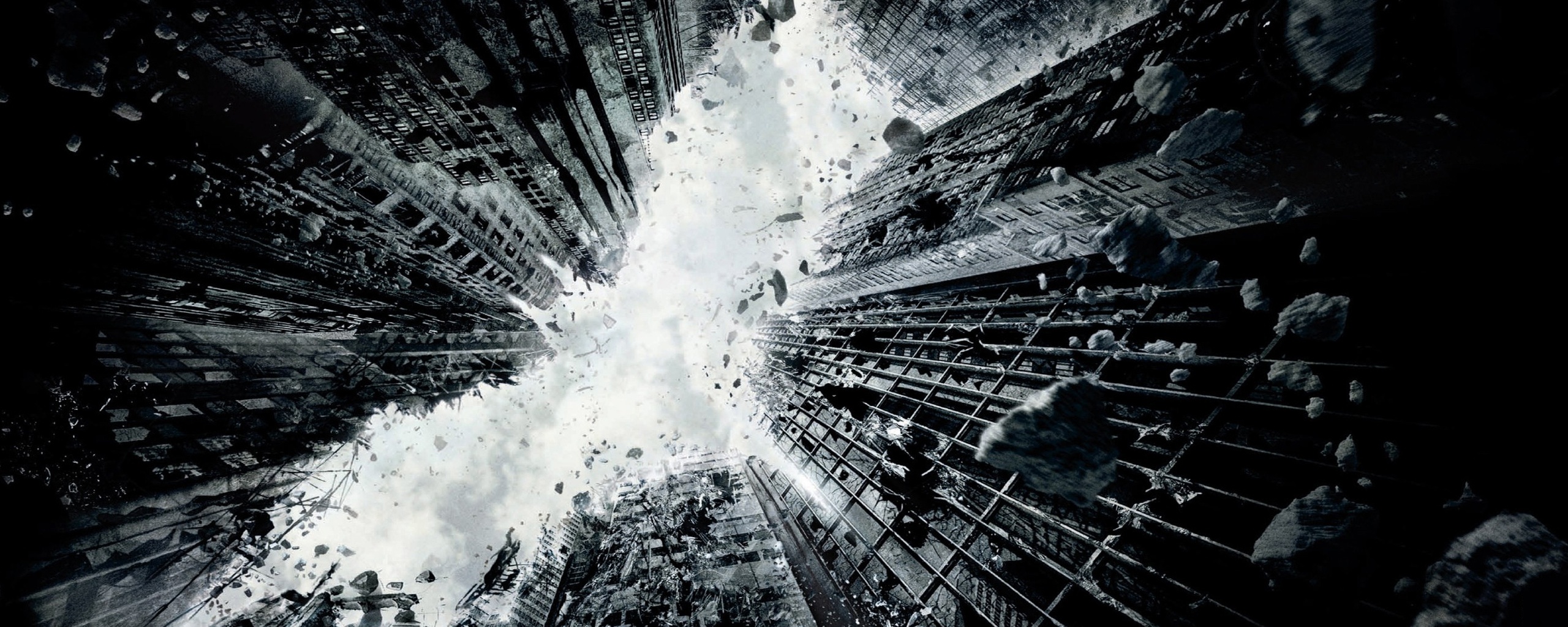 Темный рыцарь среди рушащегося мира обои