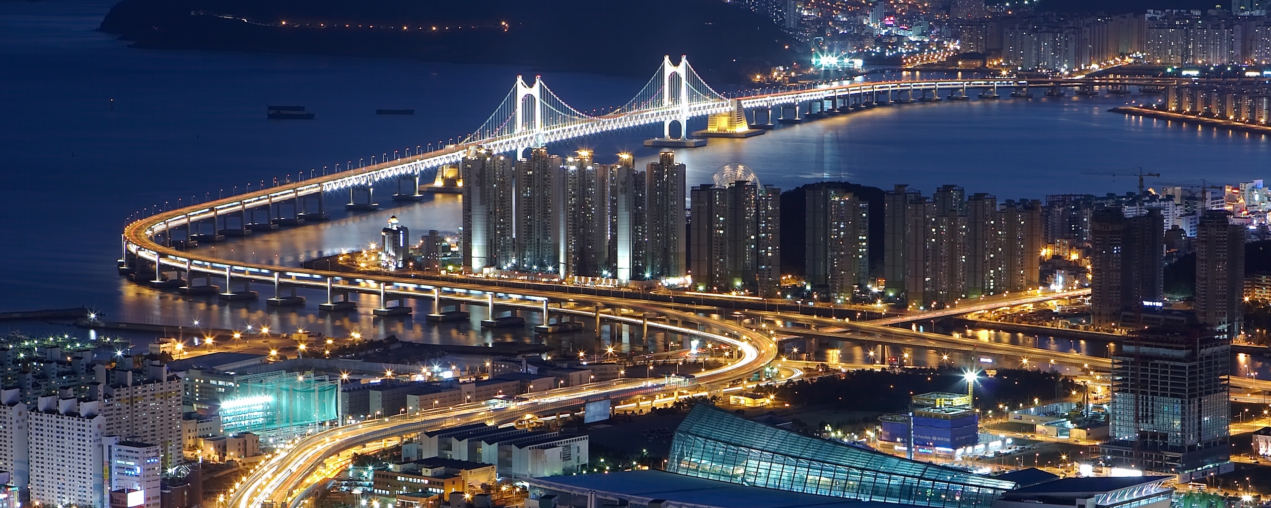 Ночной город обои