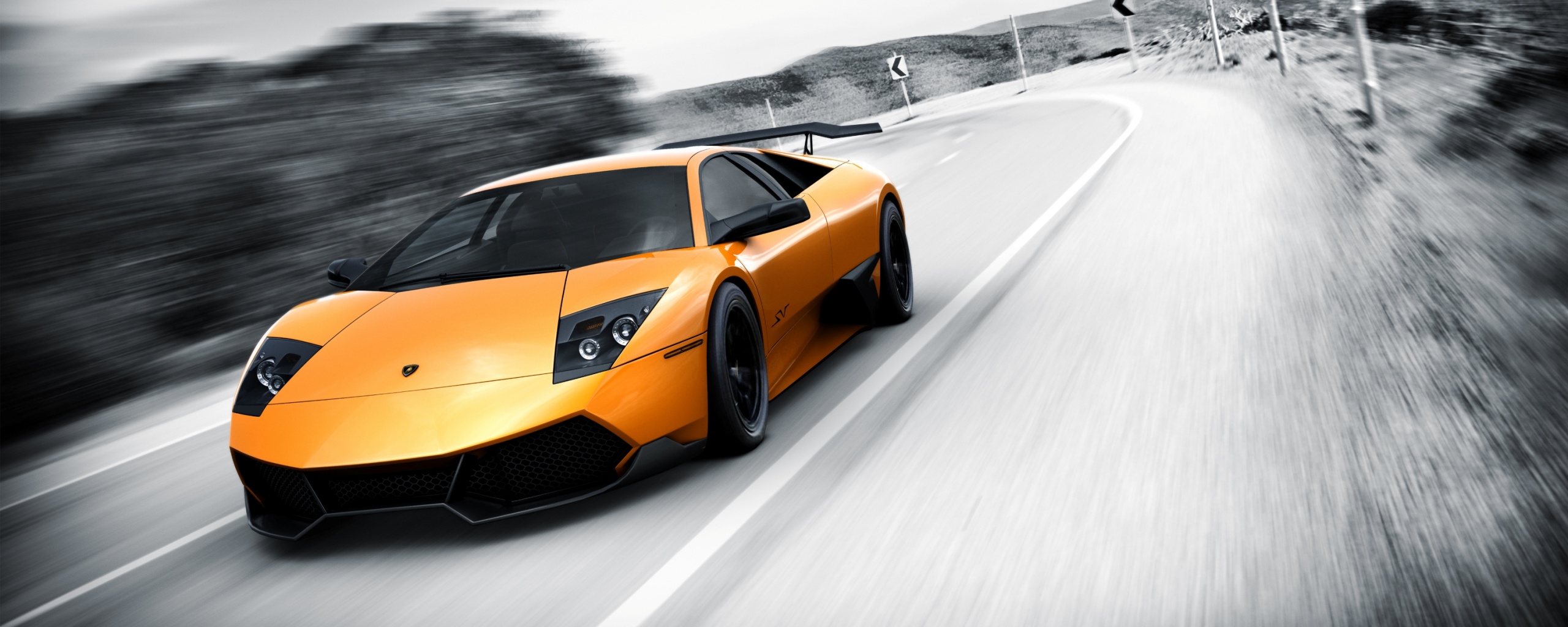 Желтая Ламборджини обои