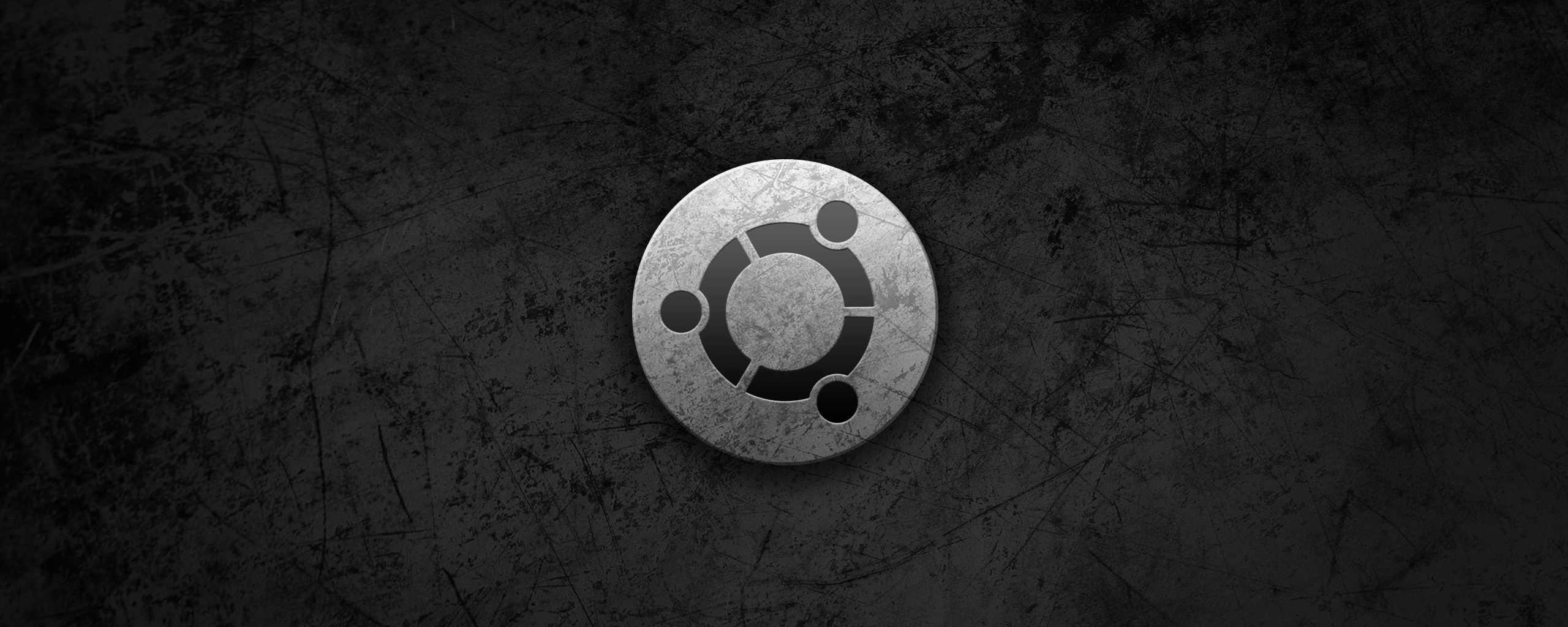 Логотип убунту из металла обои