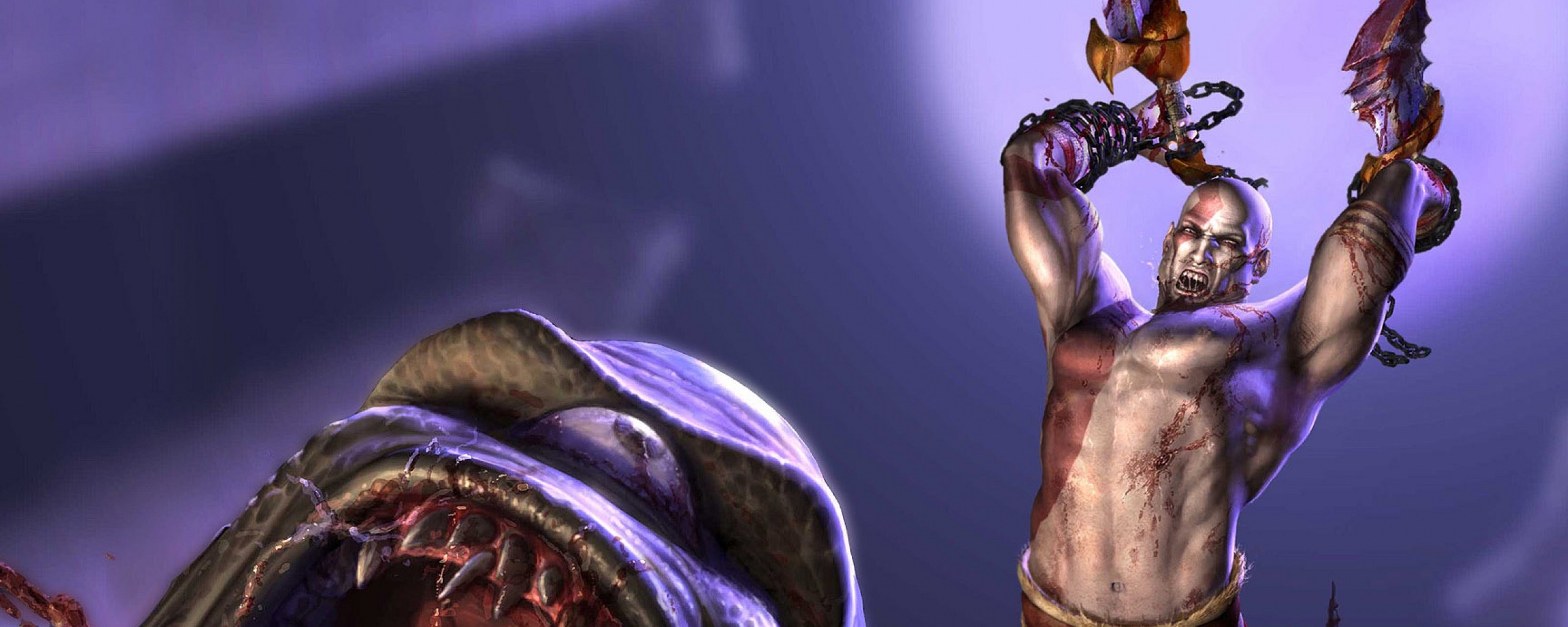 Кратос против монстра обои