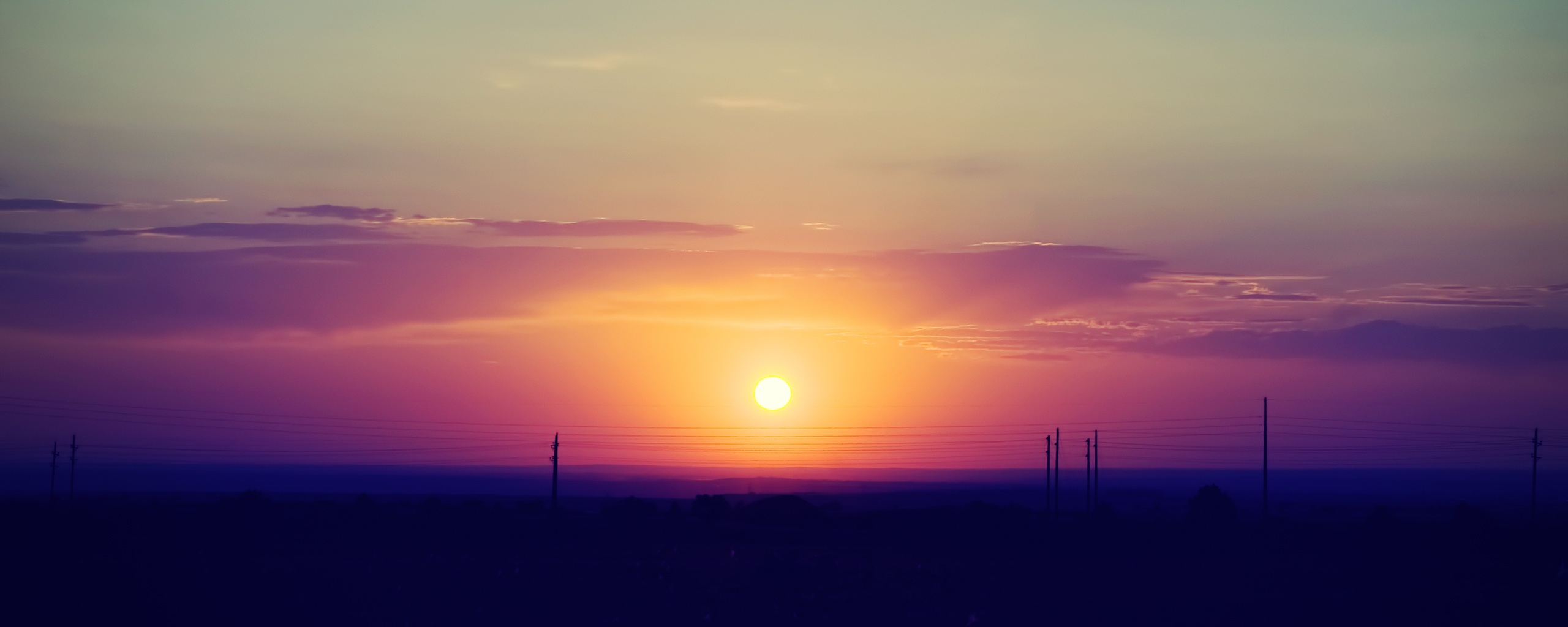 Сказочный закат обои