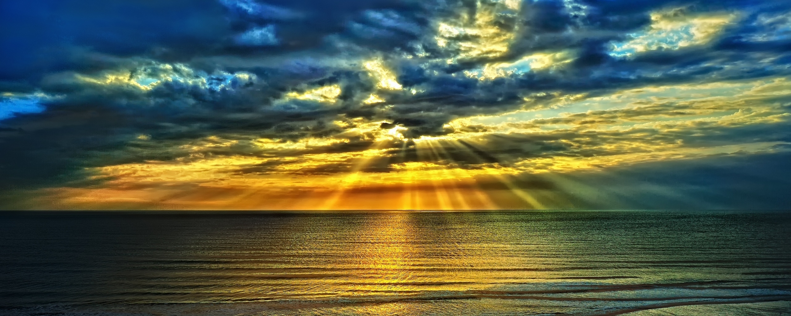 Красивый закатный берег обои