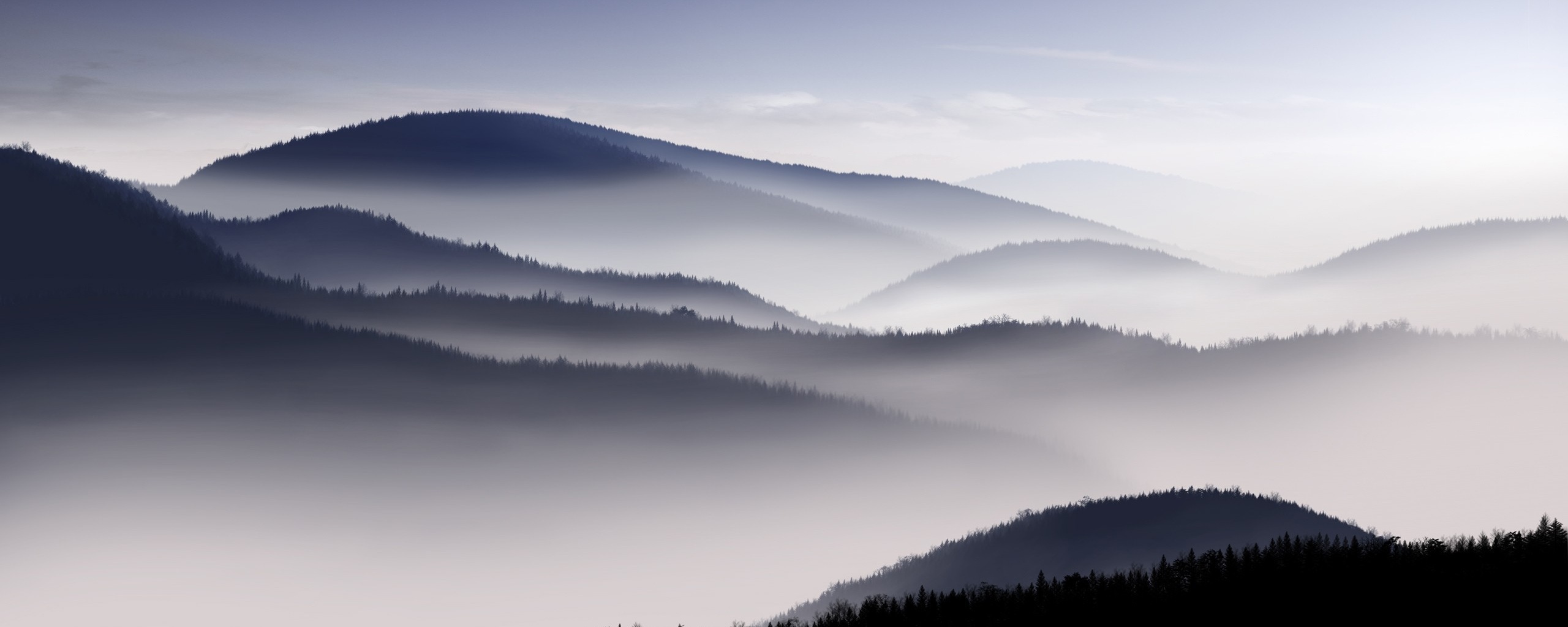 Туманные горы обои