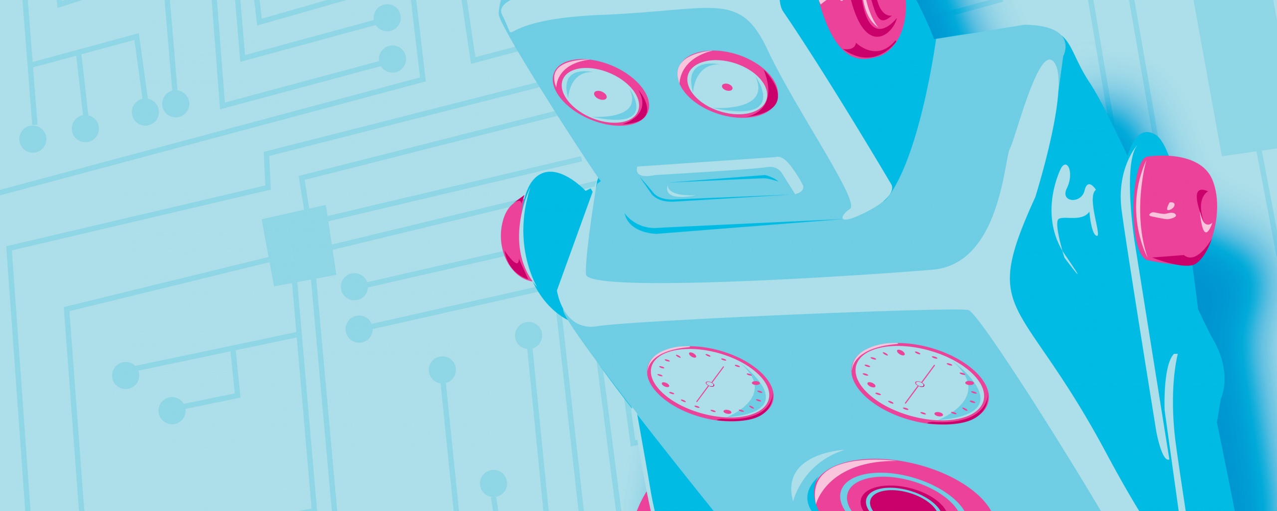 Векторный робот обои