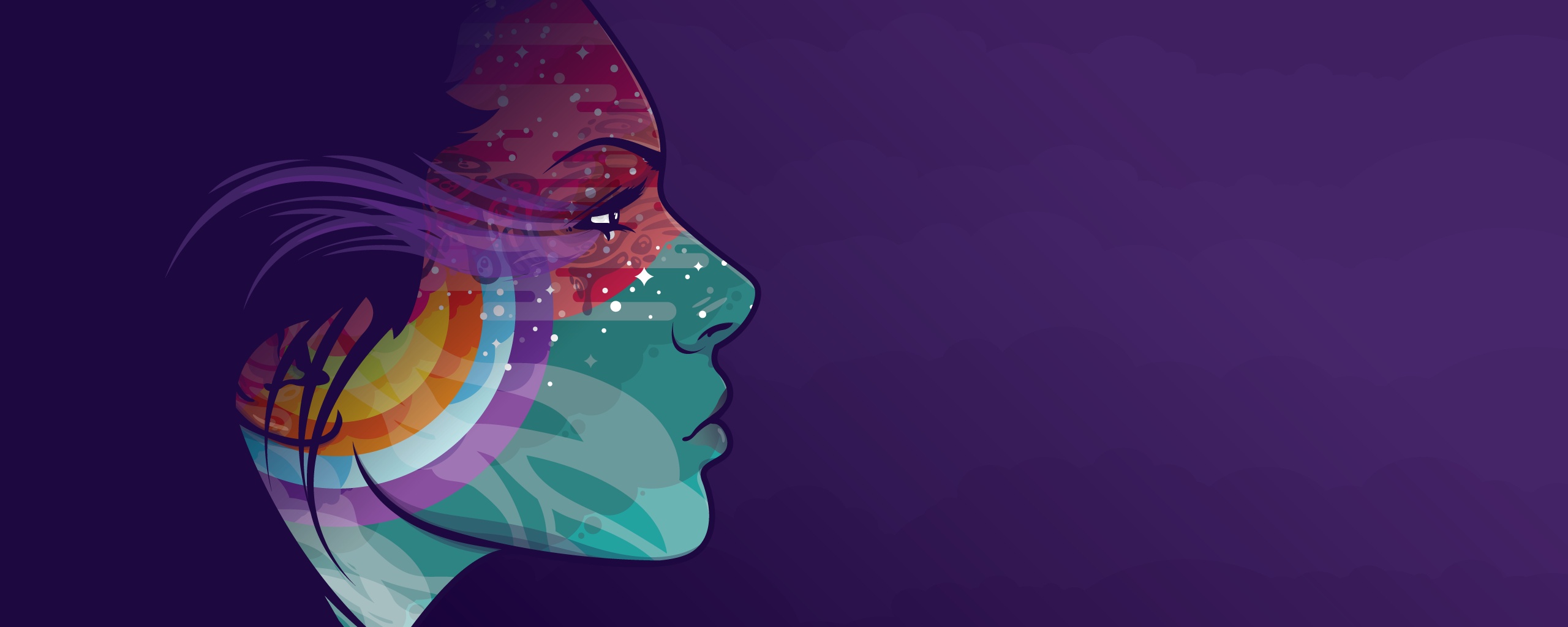 Профиль девушки обои