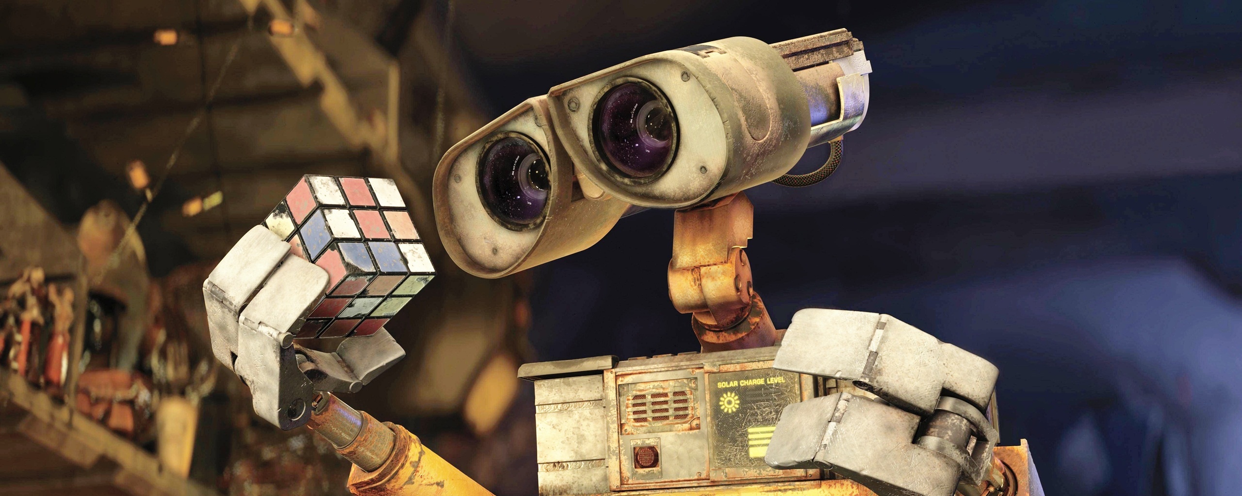 Валли и кубик Рубика обои