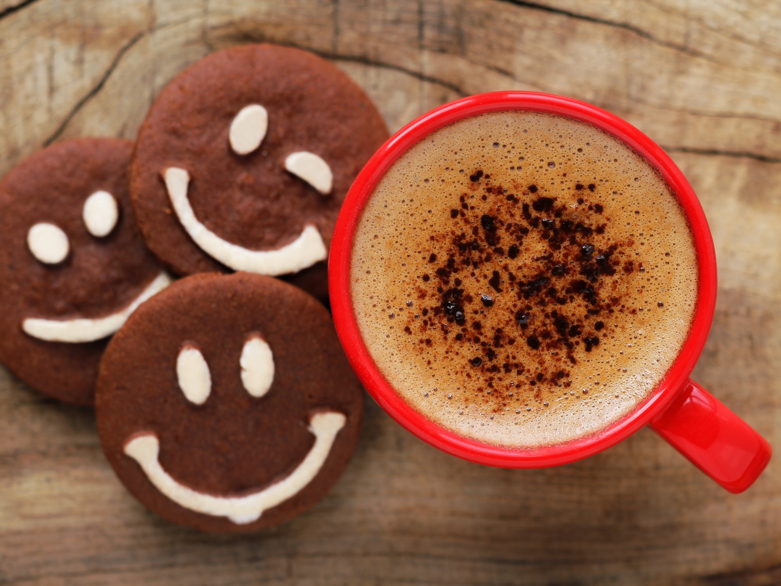 Кофе с печеньками обои