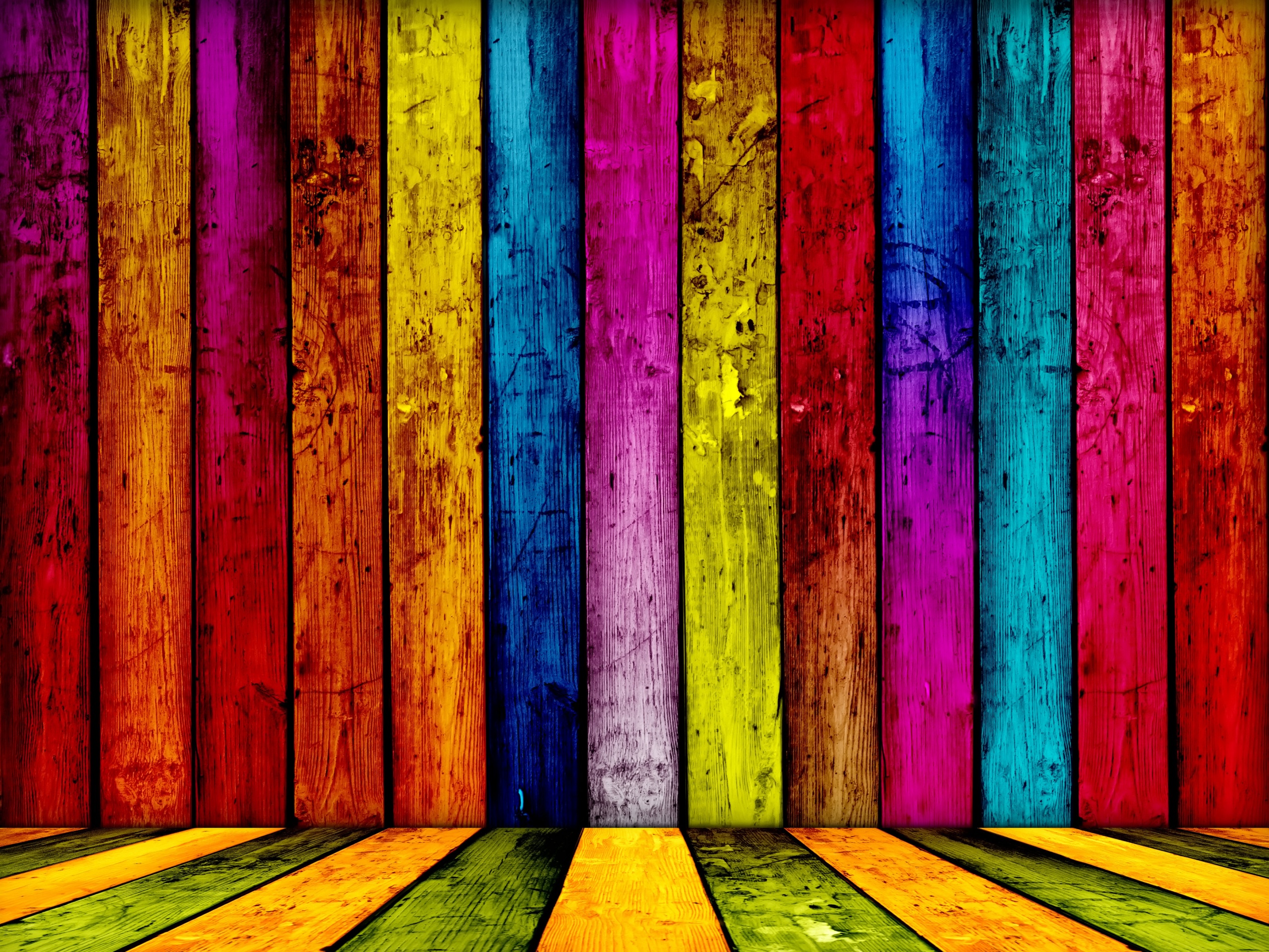 Разноцветные доски обои