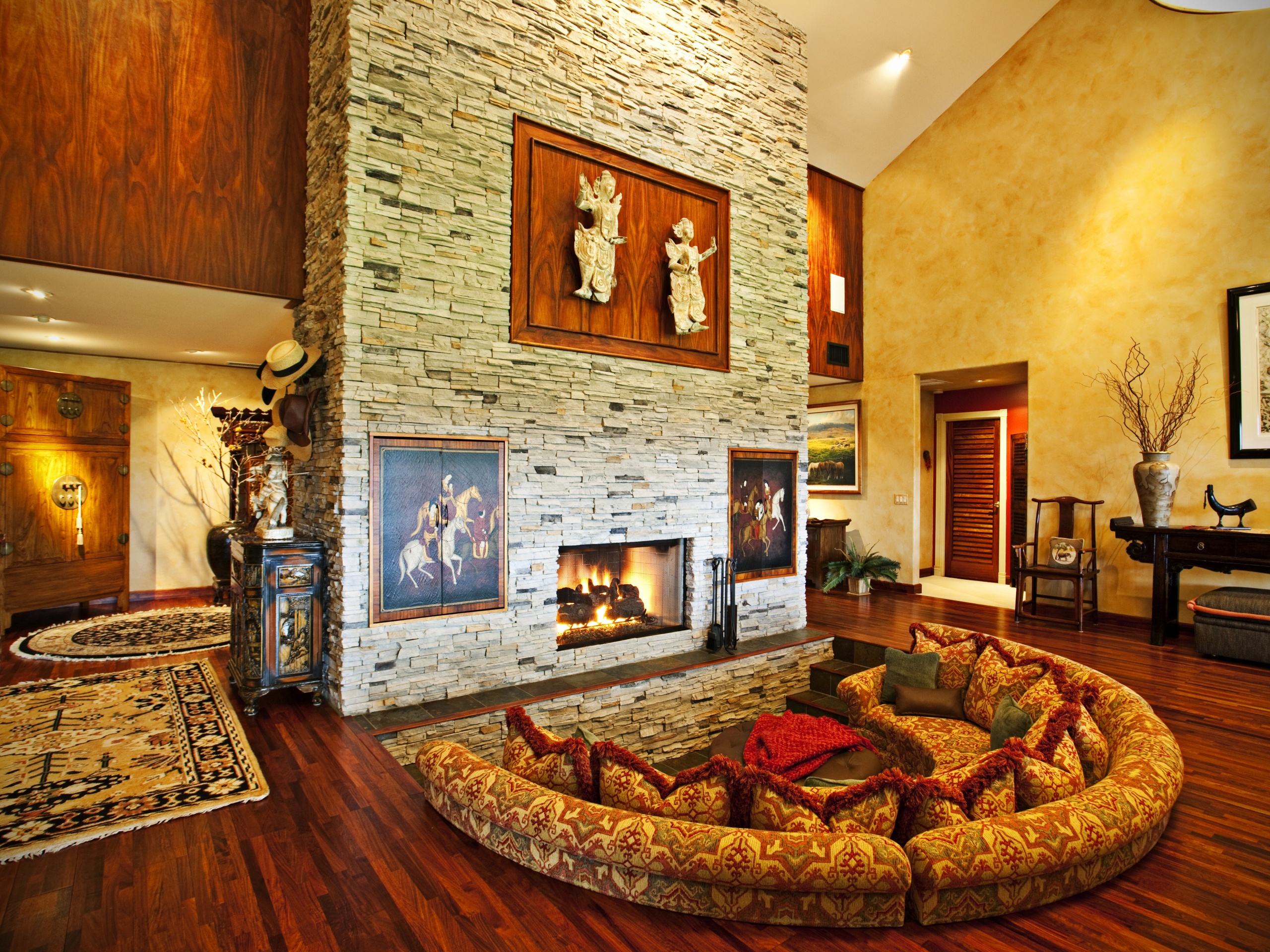 Интерьер гостинной обои