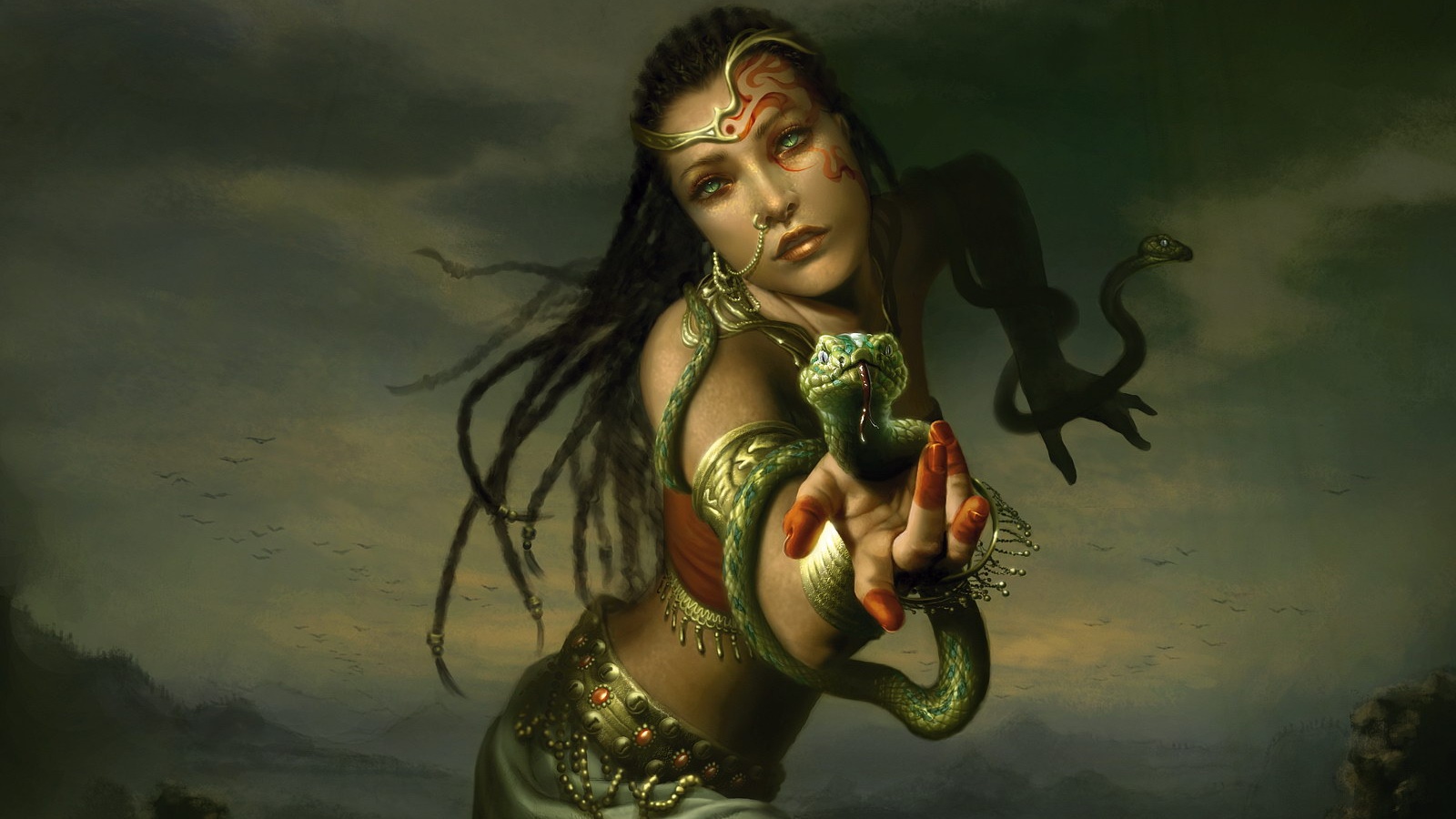 Приручательница змей обои