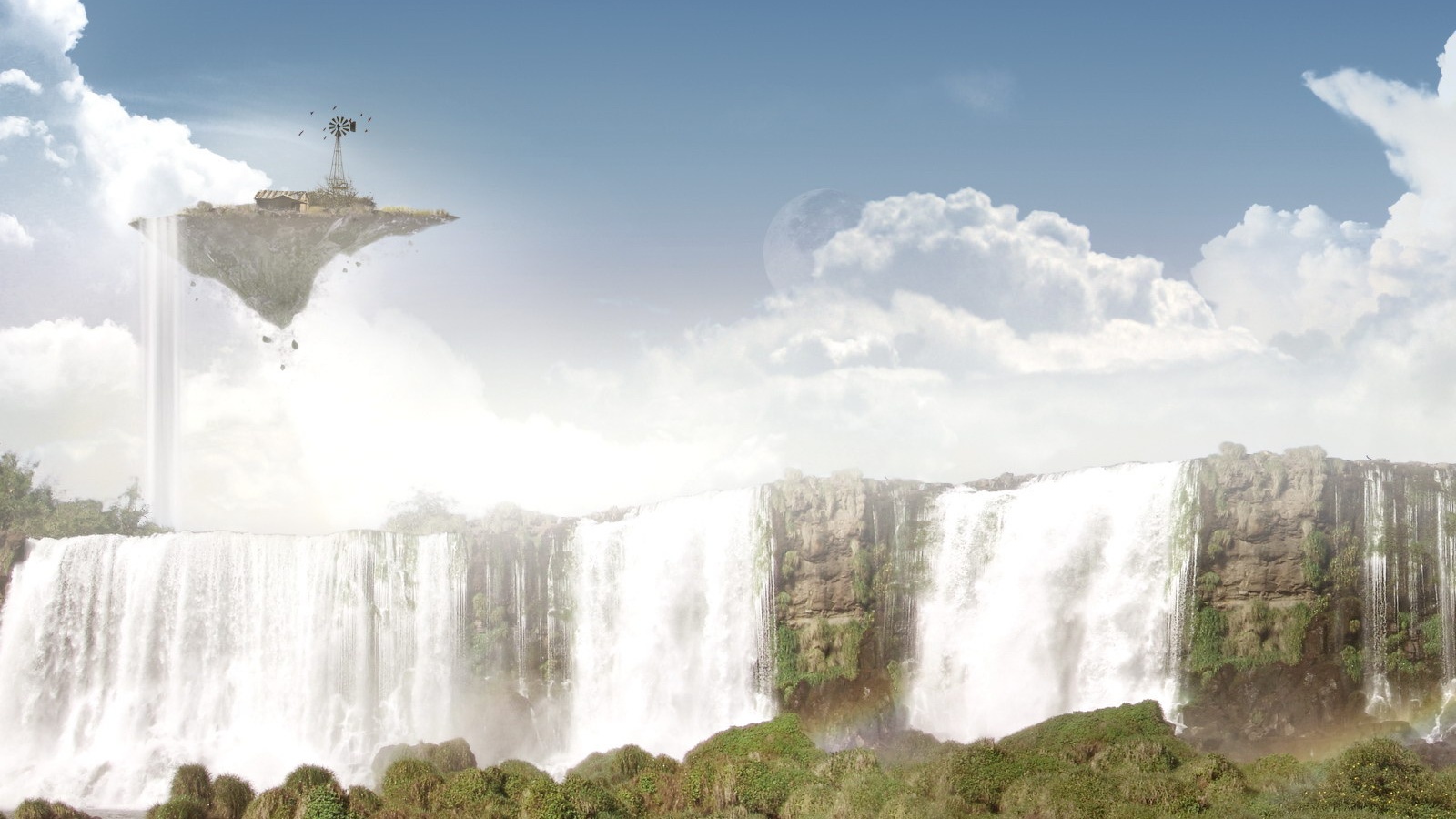 Ферма на летающем острове обои