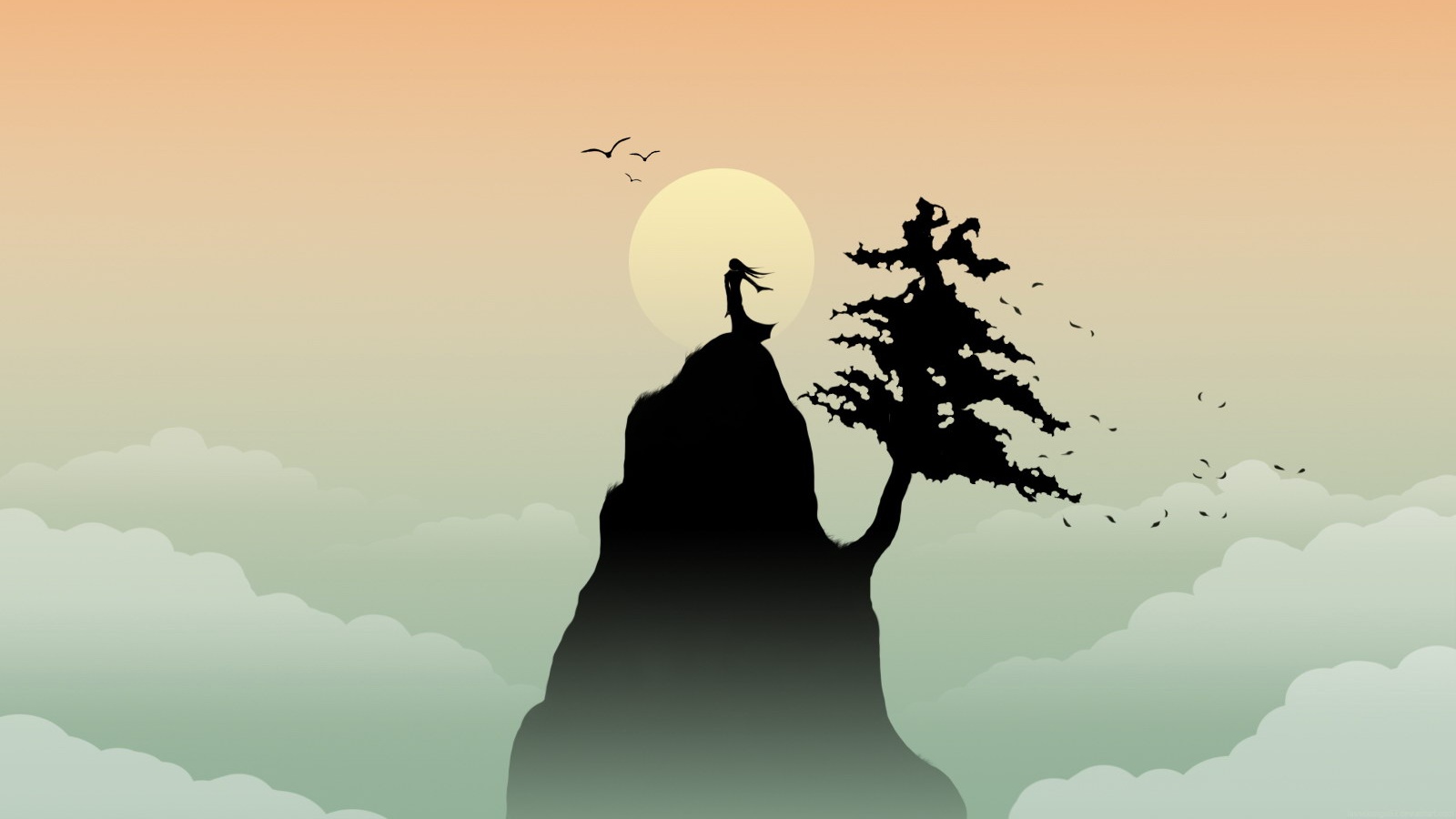 Одна на вершине обои