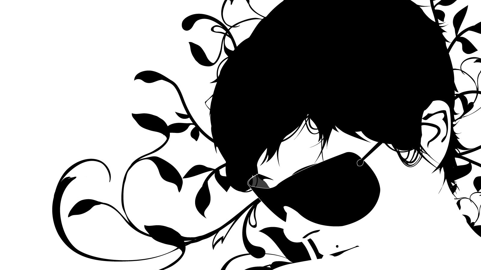 Парень на фоне узора обои