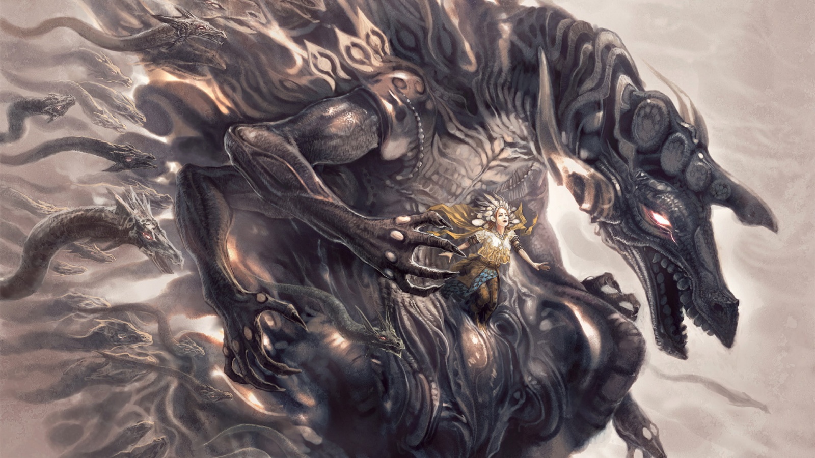 Демон похищающий девушку обои