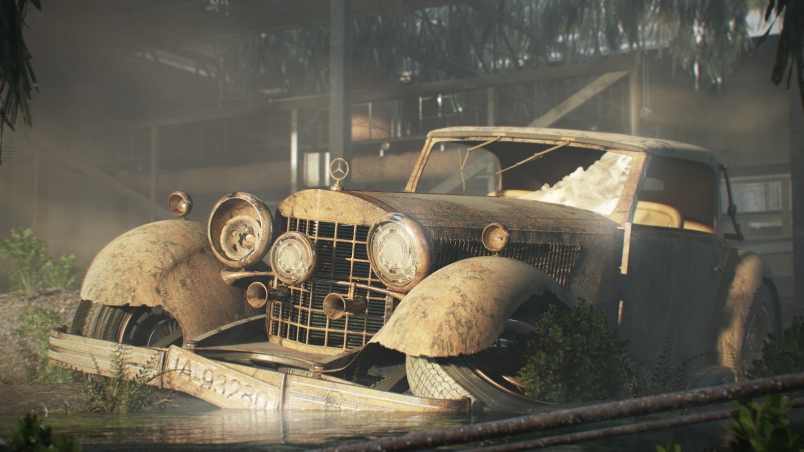 Гниющий ретро мерседес обои