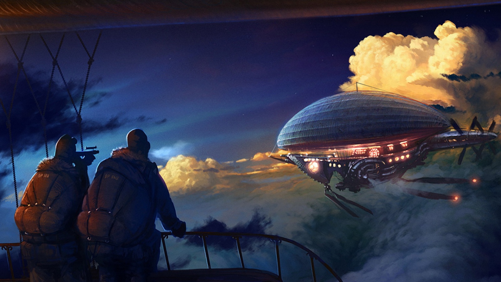 Инопланетный дирижабль обои