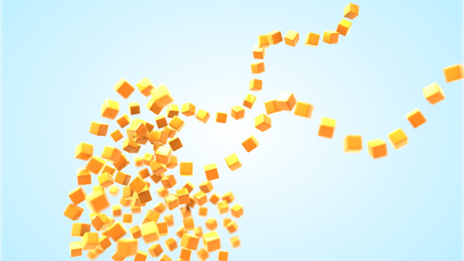 Сердце из кубиков обои