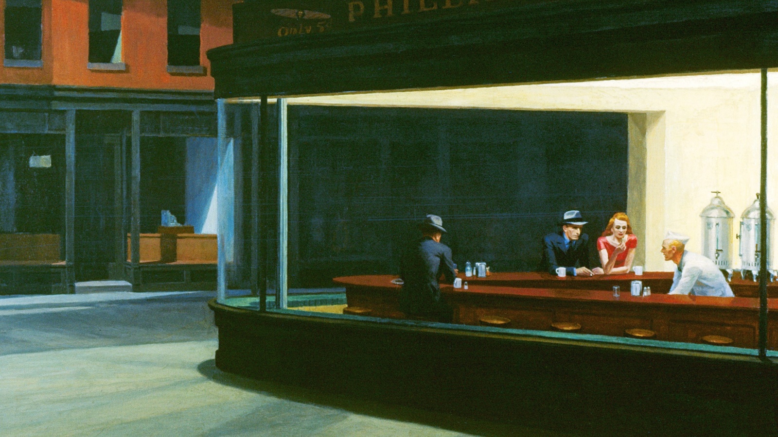 Ночное кафе обои