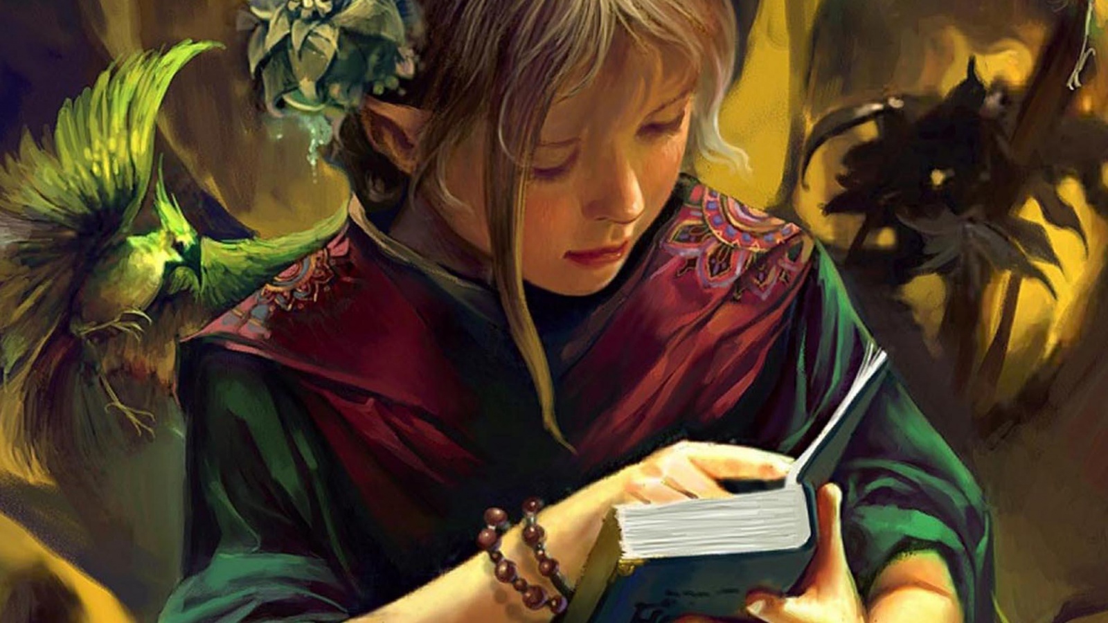 Читающая девочка обои