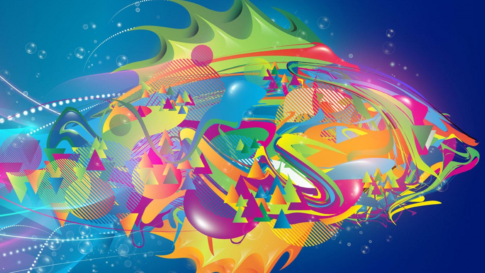 Абстрактная рыба обои