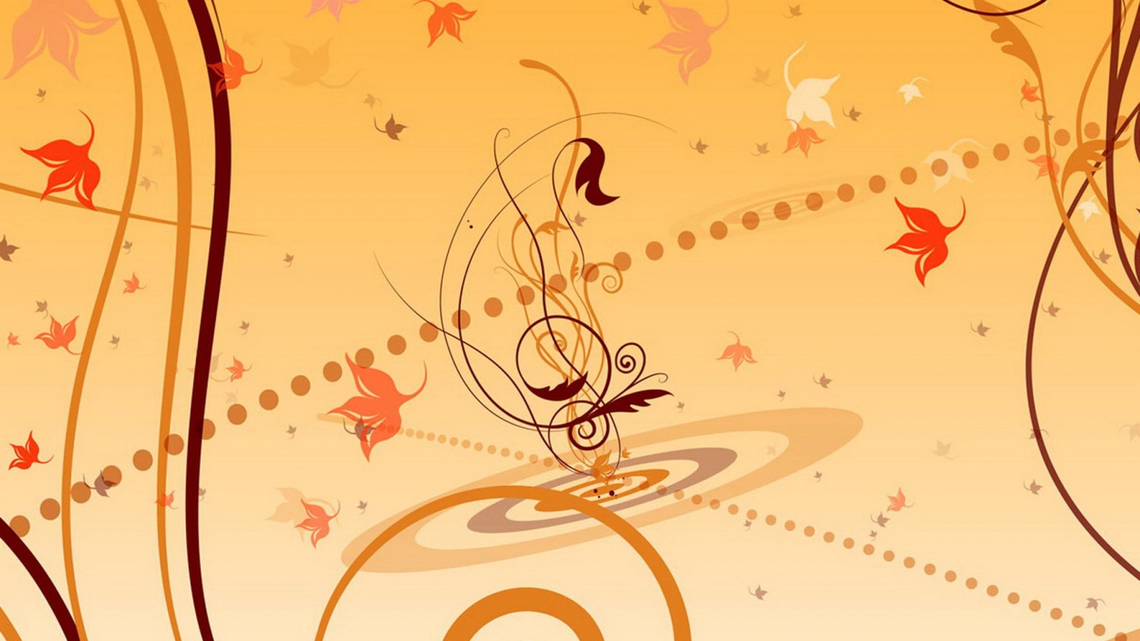 Цветы и завитки обои