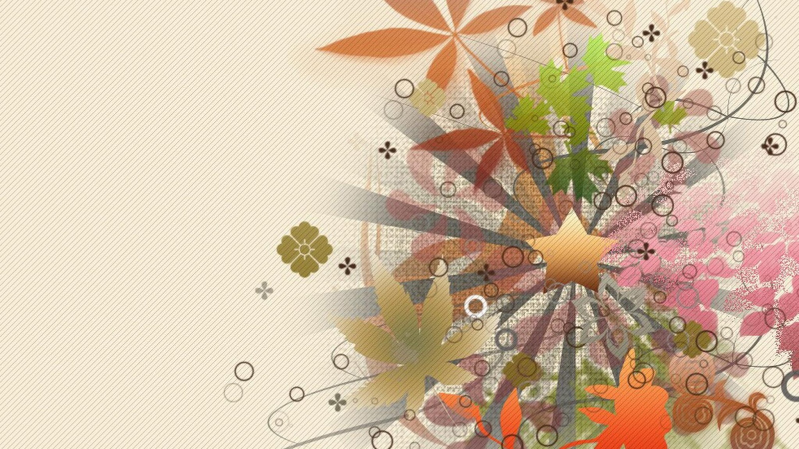 Звездно-листовая абстракция обои