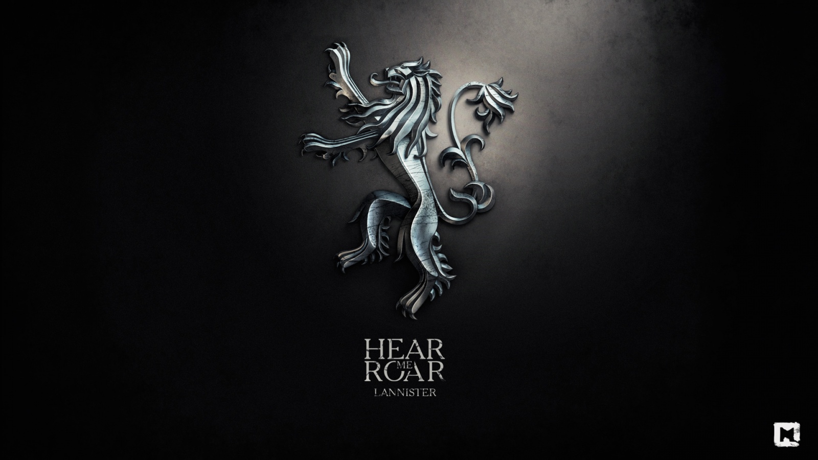 Металлический герб дома Ланнистеров обои