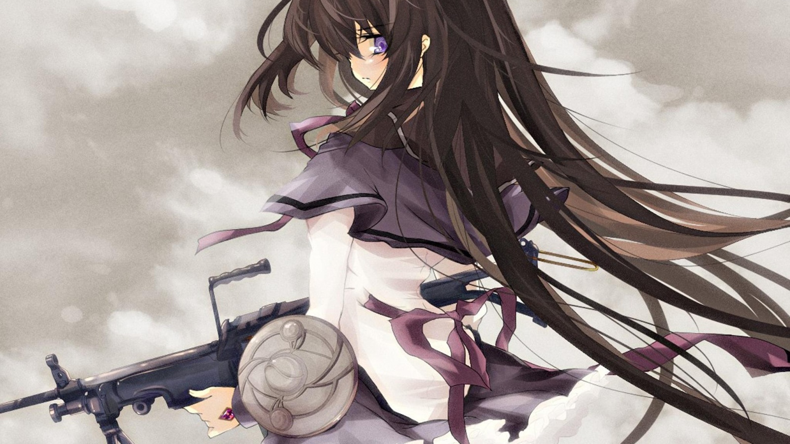 Девушка с автоматом обои