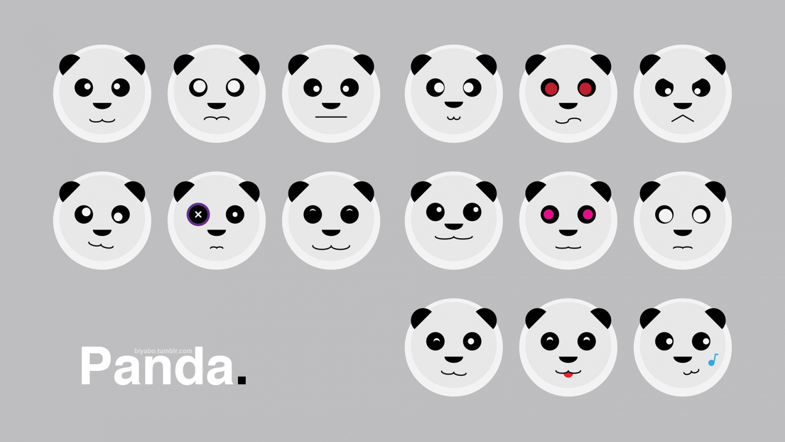 Морды панд обои