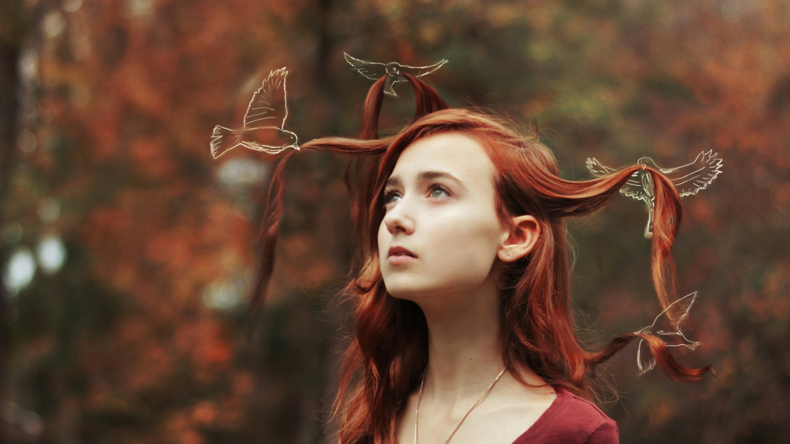 Летящие пряди обои