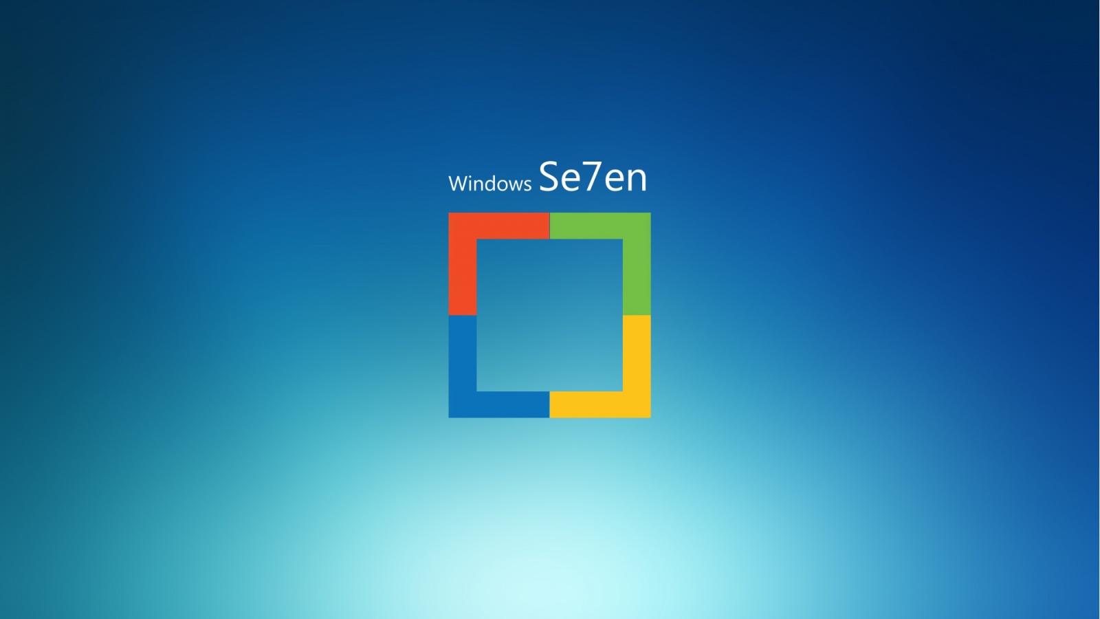 Квадратное лого Windows Seven обои