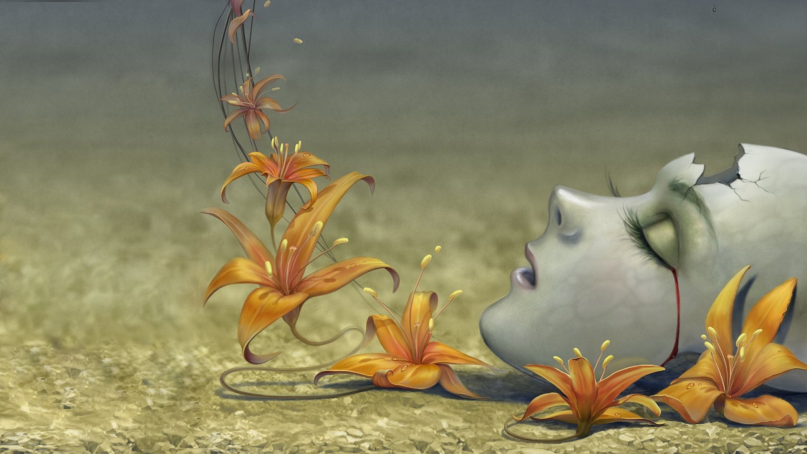 Разбитая маска обои